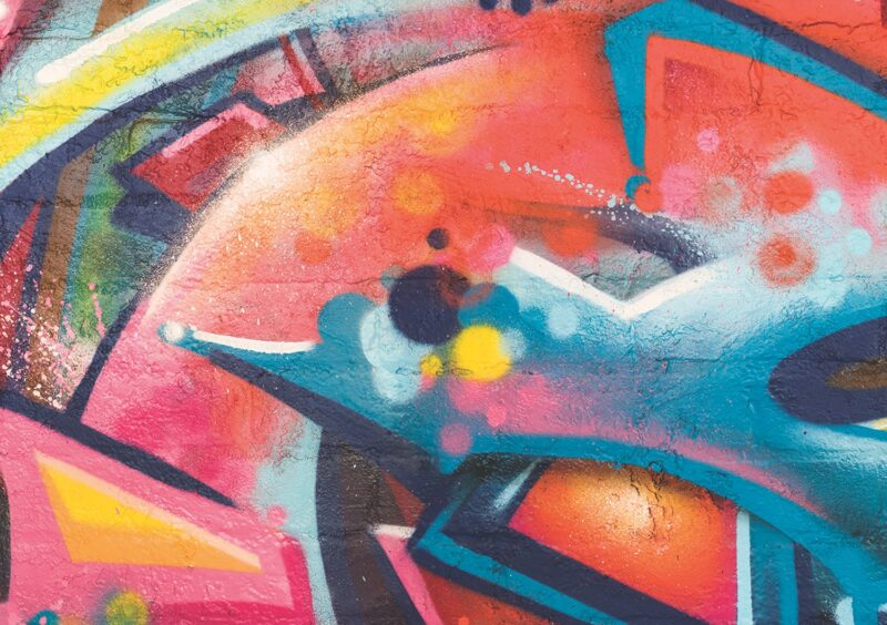 M 17 Graffiti Crop Print